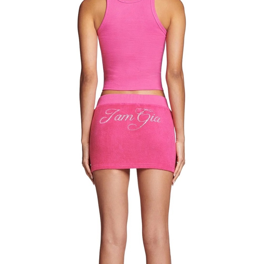 I AM GIA KAMERON TERRY MINI SKIRT